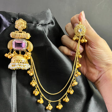Bhoomi Kashmiri Earrings-Pink
