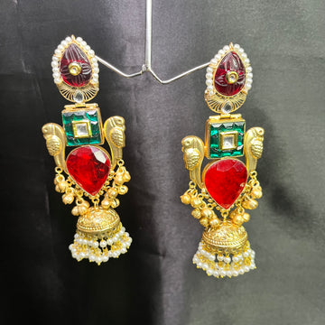SAIRA DOUBLET STONE BRASS JHUMKI