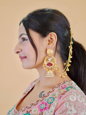 EISHA KASHMIRI KAANCHAIN EARRINGS
