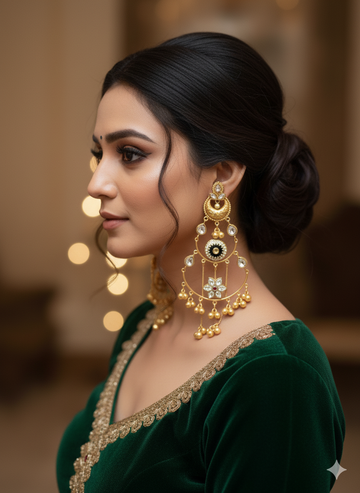 Alaya Chandbali-Emerald