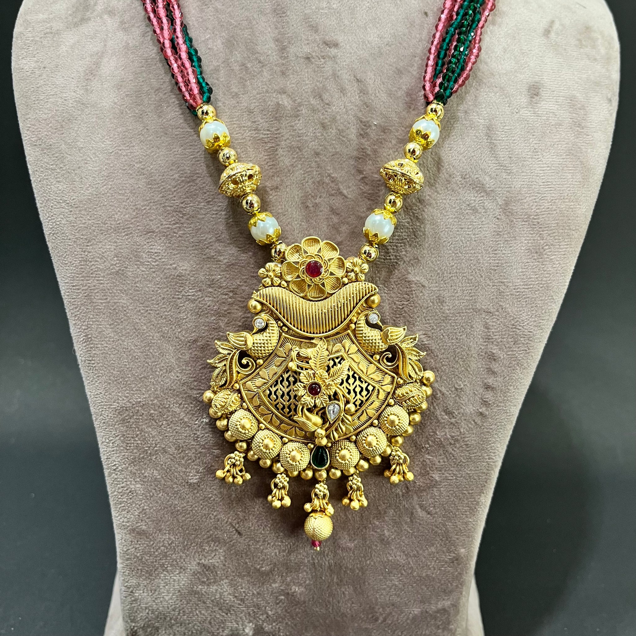 Gold Plated Pendant With Earrings