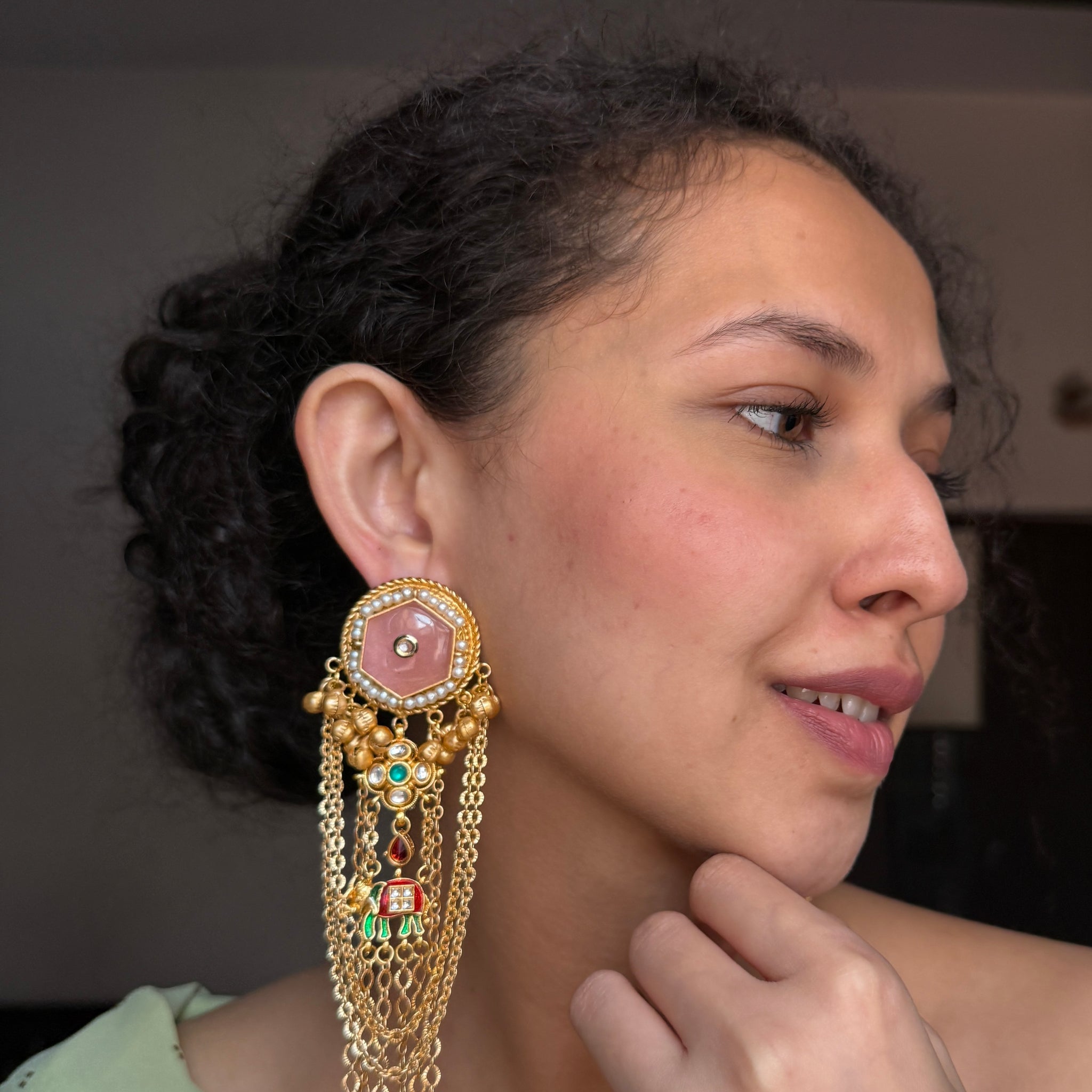 Lashkara Earrings-Pink