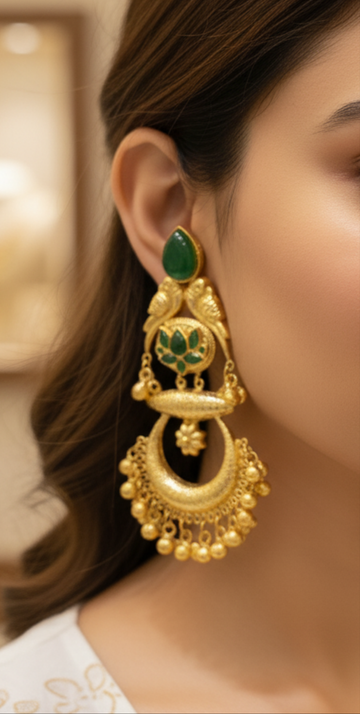SUMERA GREEN EARRINGS