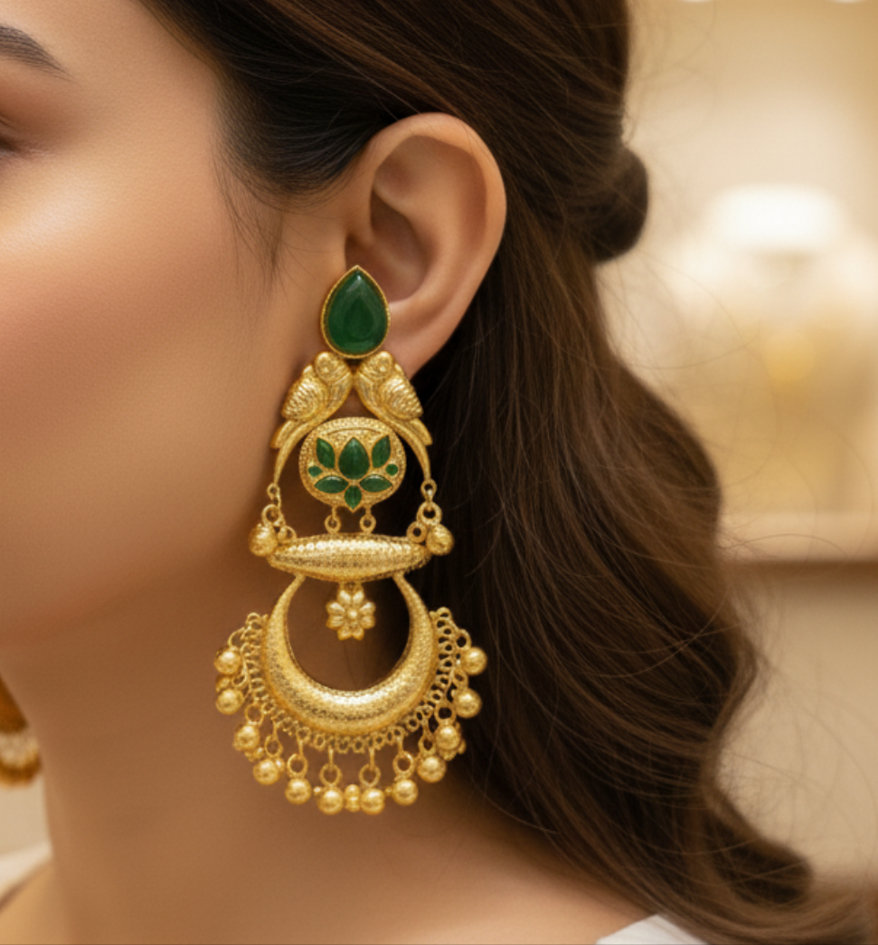 SUMERA GREEN EARRINGS
