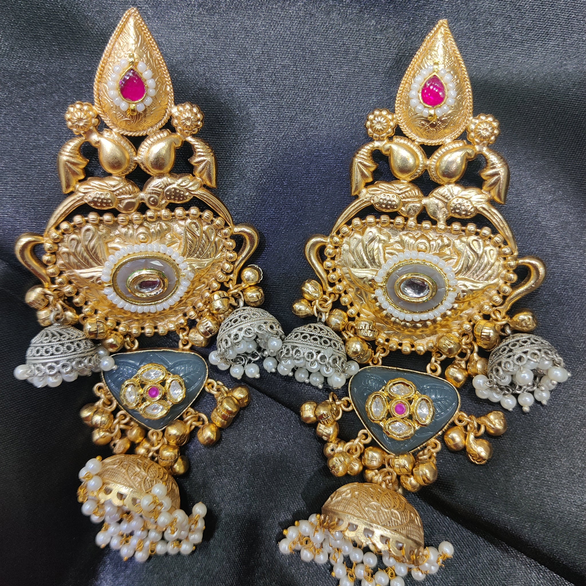 ANKITA GREY COLOUR  JHUMKA