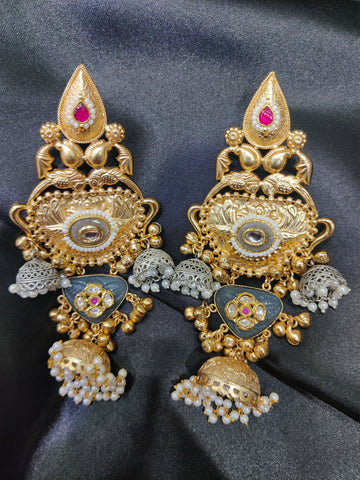 ANKITA GREY COLOUR  JHUMKA