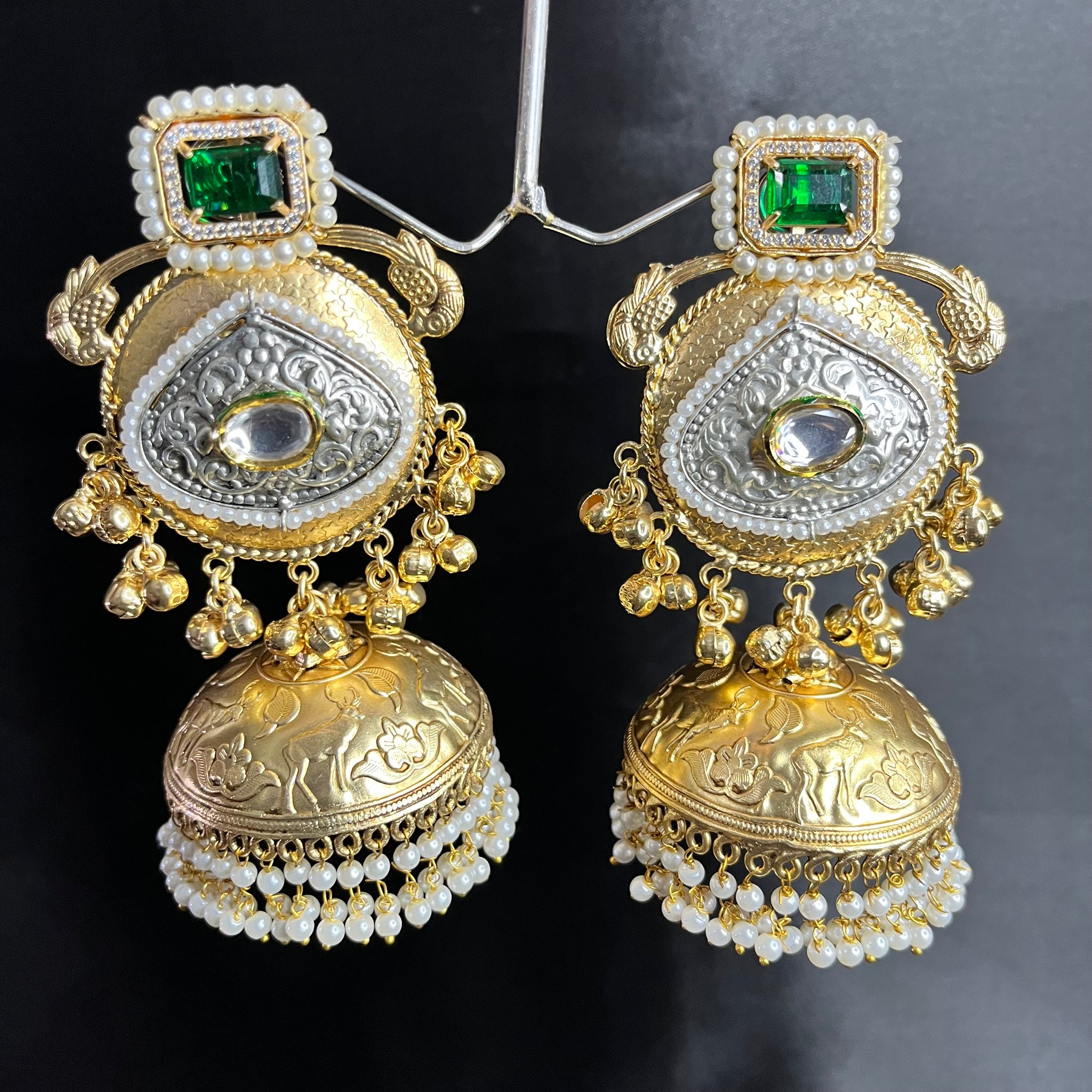 RUHAANI JHUMKA-EMERALD