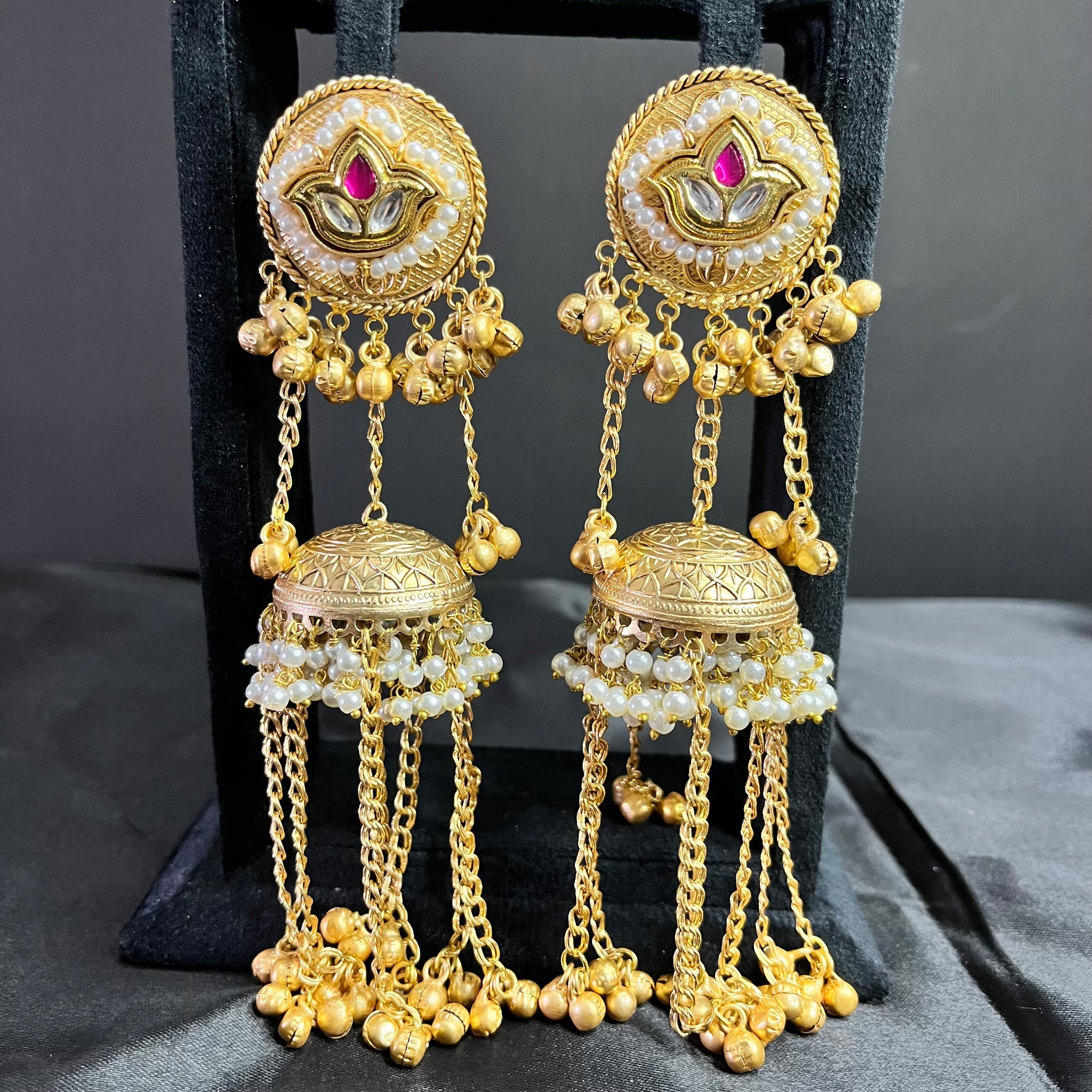 NOORANI KASHMIRI JHUMKA-RUBY